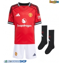 Maglie da calcio Manchester United Bruno Fernandes #8 Prima Maglia Bambino 2025-26 Manica Corta (+ Pantaloni corti)